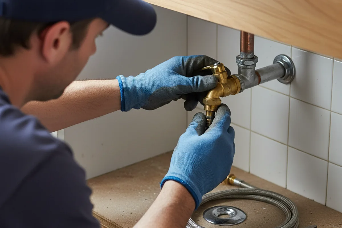 Shutoff valve and fitting work during Faucet and Fixture Repair in Perkasie